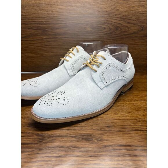 Men’s Size 8 STACY ADAMS Parker, Beige Suede Shoes, BRAND NEW, main image 7